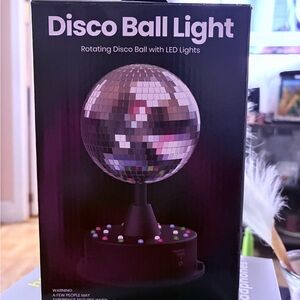 LED Disco Ball Light - Silver and Black